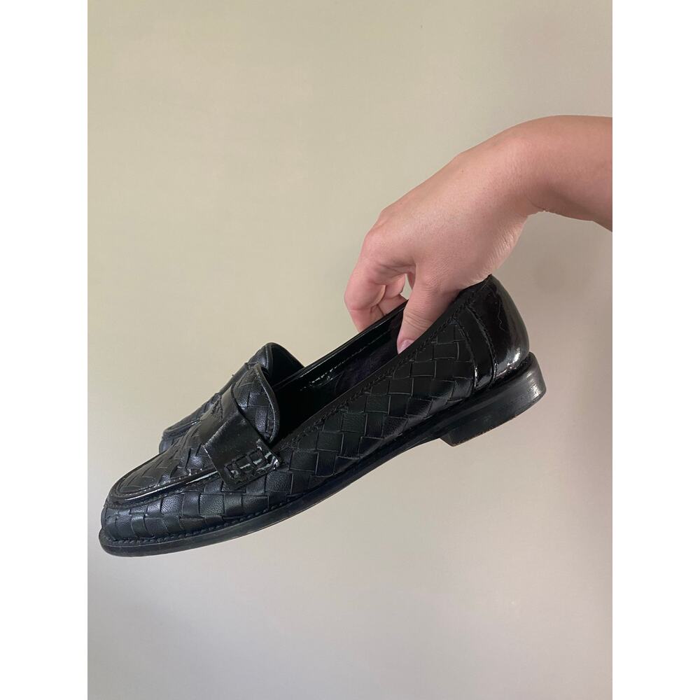 Sesto Meucci Womens Hand Woven Leather Loafers Size 6 Italy